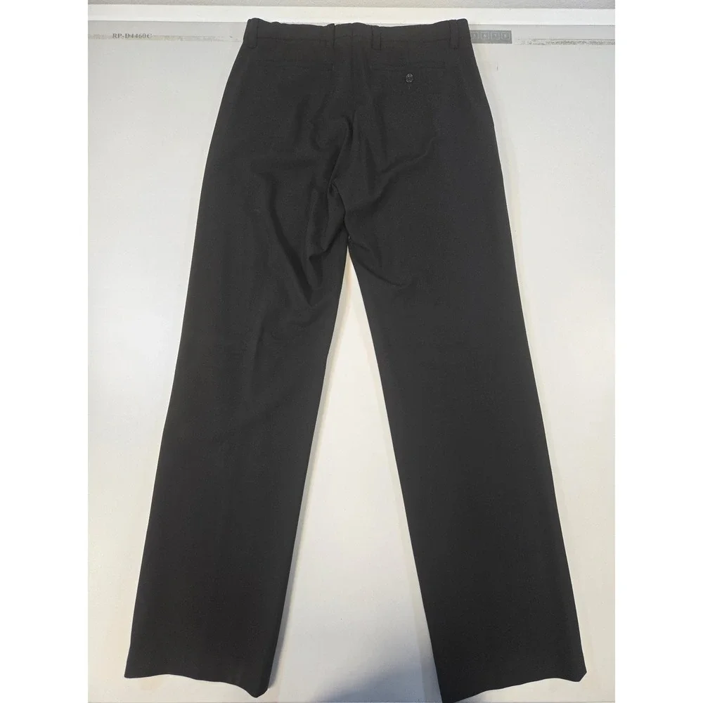 Banana‎ Republic Dawson Men 33x34 Black Wool Lycra Blend Straight Dress Pants